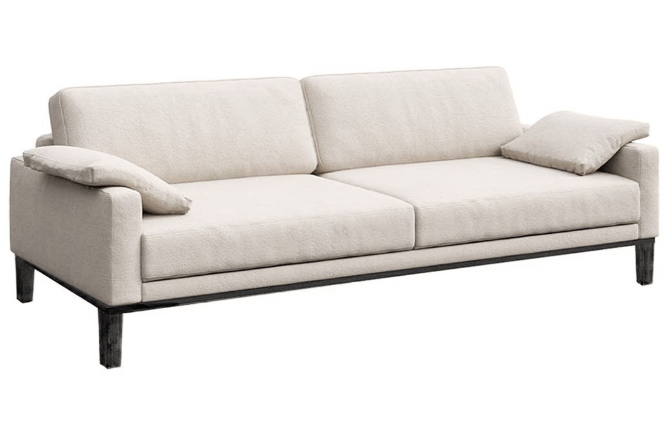 Krémově bílá látková třímístná pohovka MESONICA Musso 211 cm Mesonica