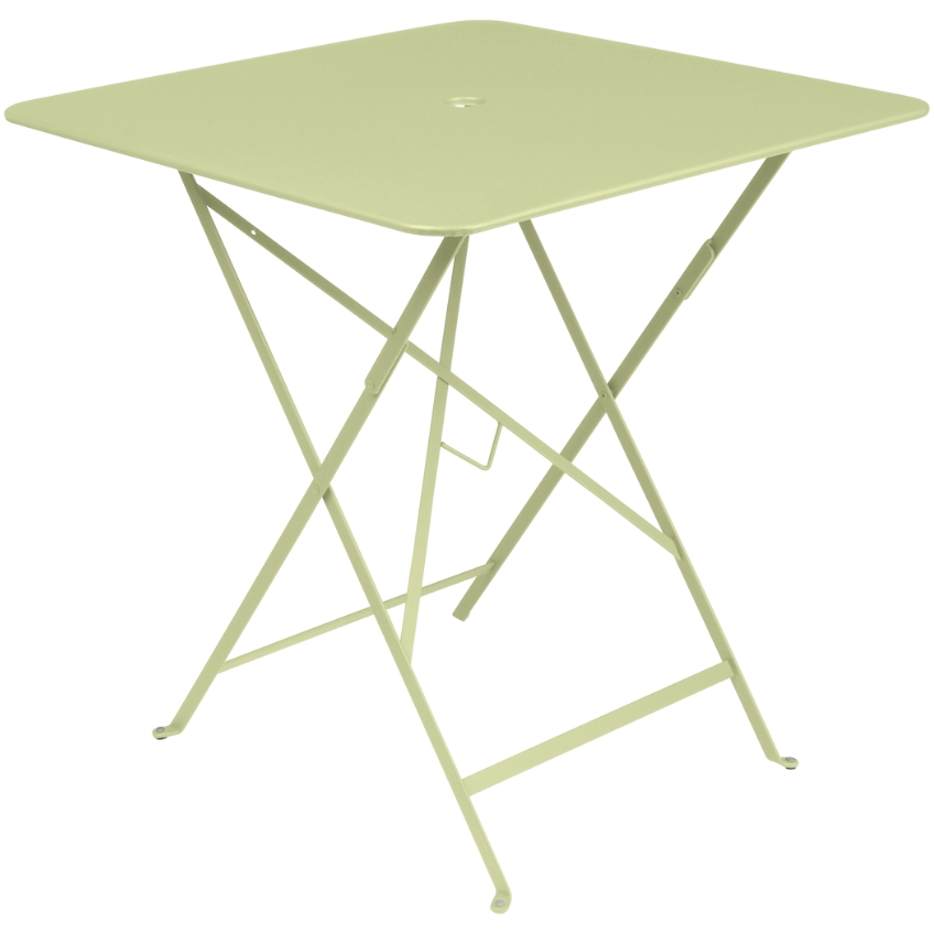 Světle zelený kovový skládací stůl Fermob Bistro 71 x 71 cm Fermob