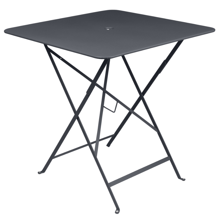 Antracitový kovový skládací stůl Fermob Bistro 71 x 71 cm Fermob