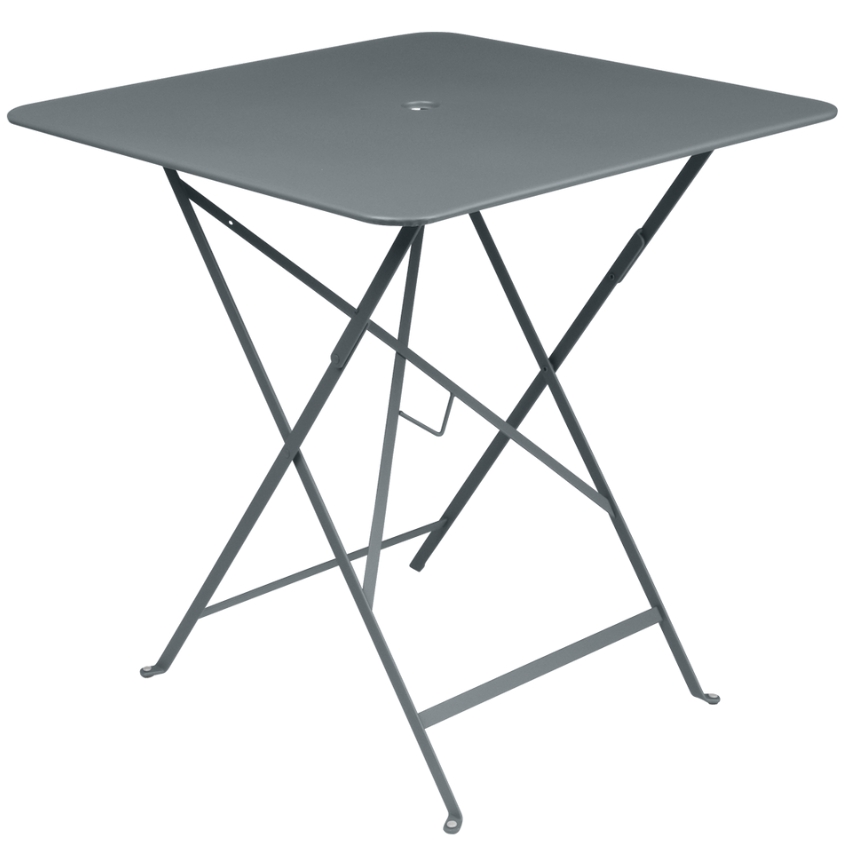 Šedý kovový skládací stůl Fermob Bistro 71 x 71 cm Fermob