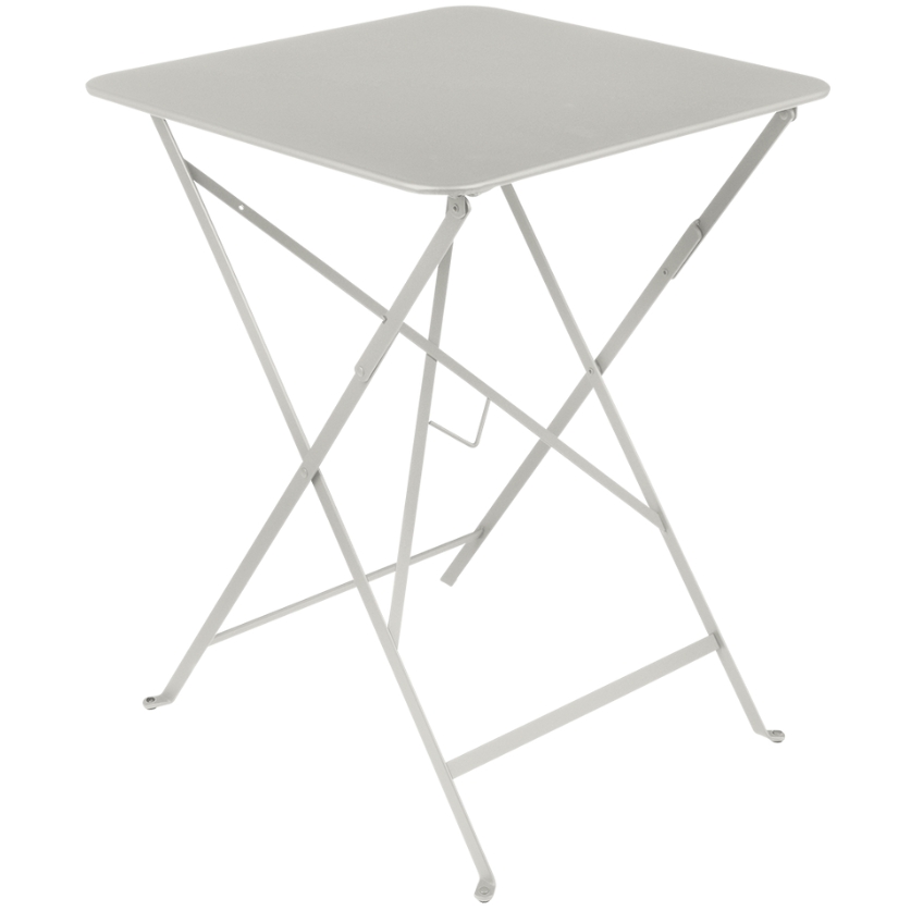 Světle šedý kovový skládací stůl Fermob Bistro 57 x 57 cm Fermob
