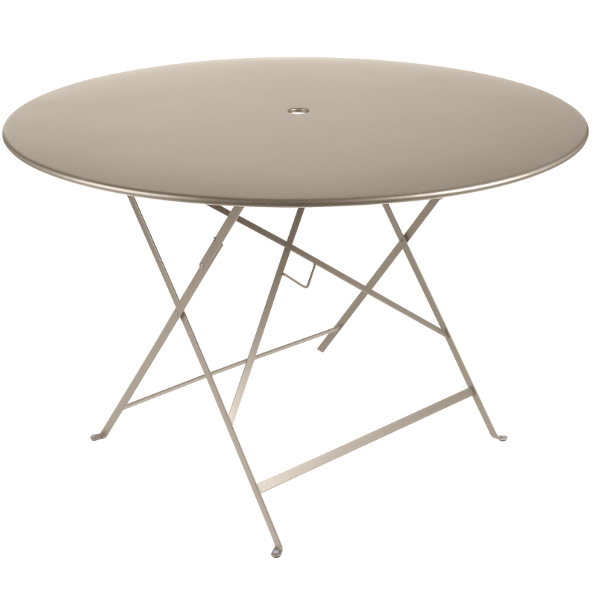 Muškátově šedý kovový skládací stůl Fermob Bistro 117 cm Fermob