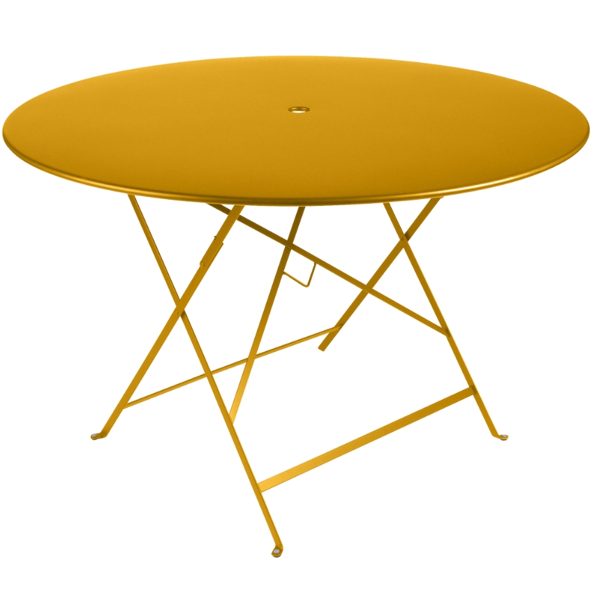 Žlutý kovový skládací stůl Fermob Bistro 117 cm Fermob