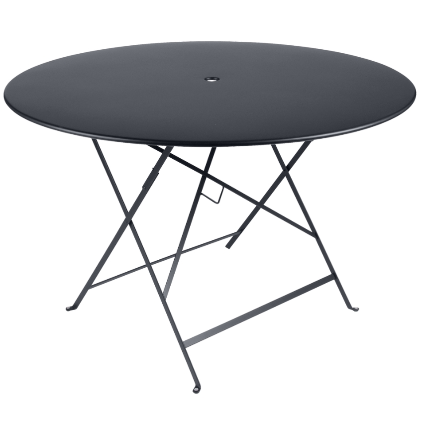 Antracitový kovový skládací stůl Fermob Bistro 117 cm Fermob