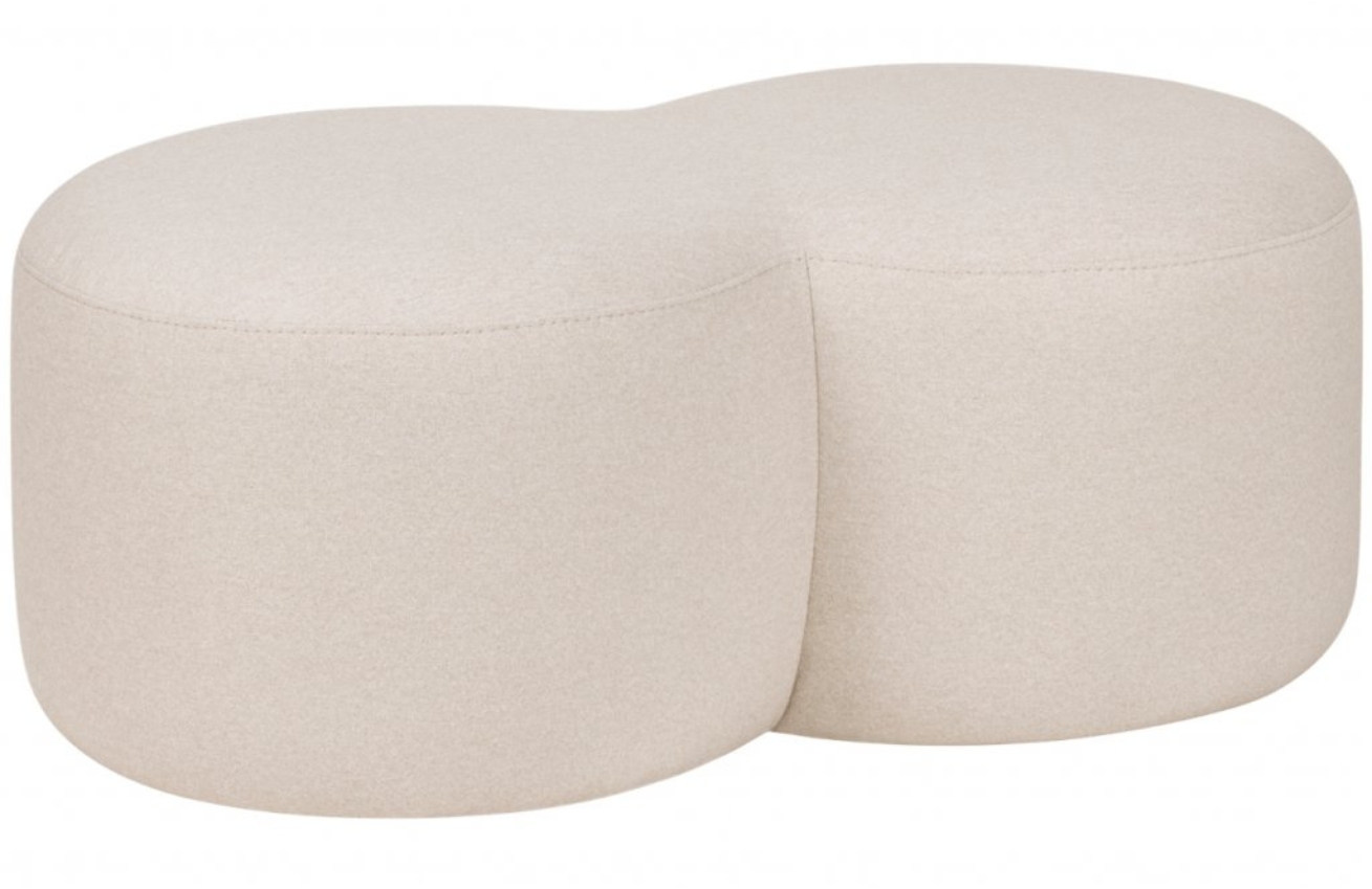 noo.ma Béžový čalouněný taburet Umbo 88 x 55 cm noo.ma