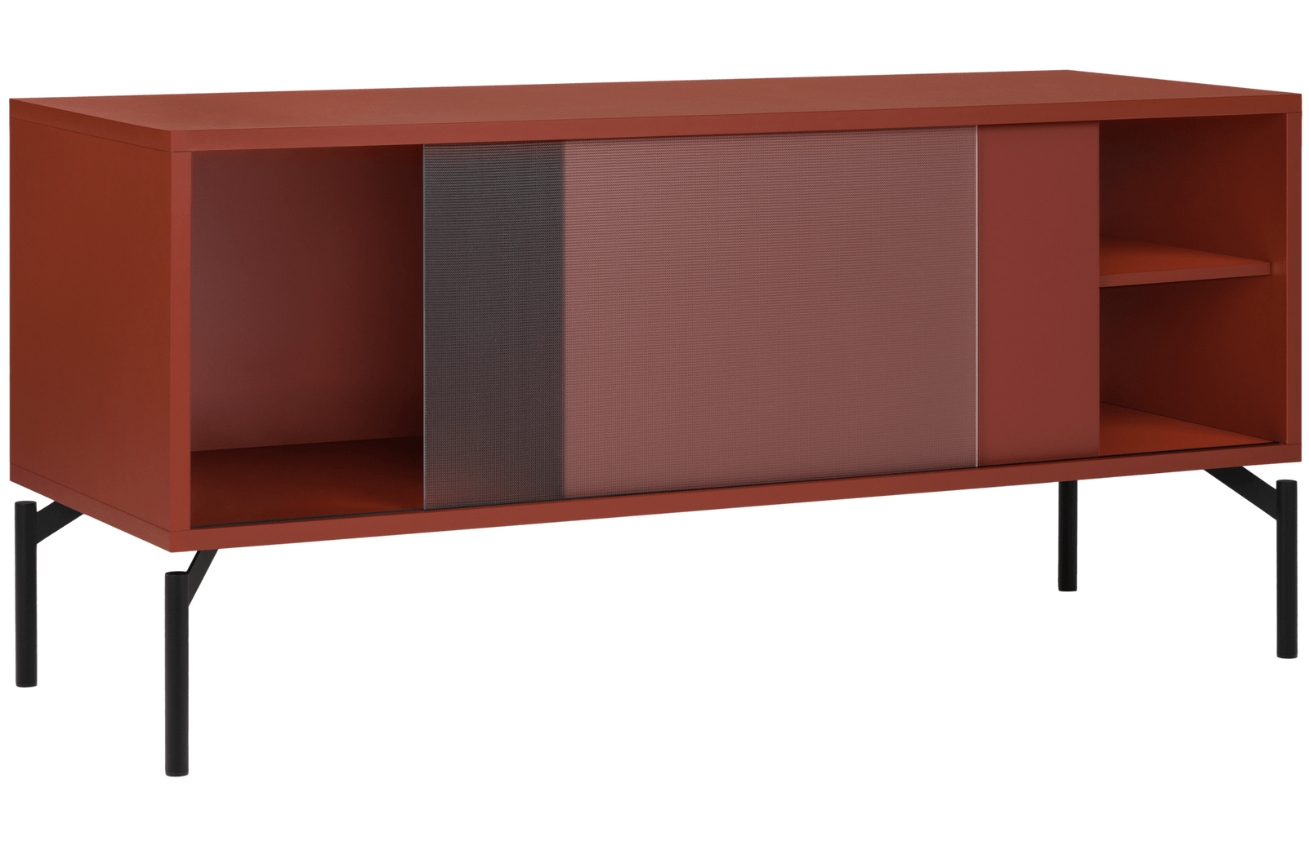 noo.ma Červený TV stolek Met 116 x 42 cm noo.ma