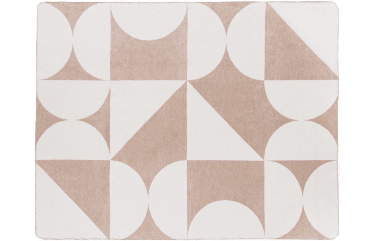 noo.ma Béžovo-bílý pléd Tul 200 x 150 cm noo.ma