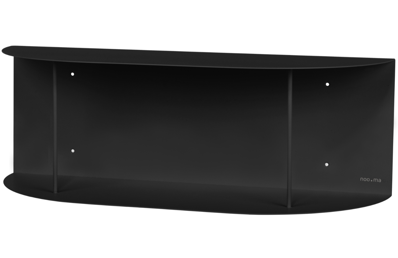 noo.ma Černá kovová nástěnná police Lina 60 x 20 cm noo.ma