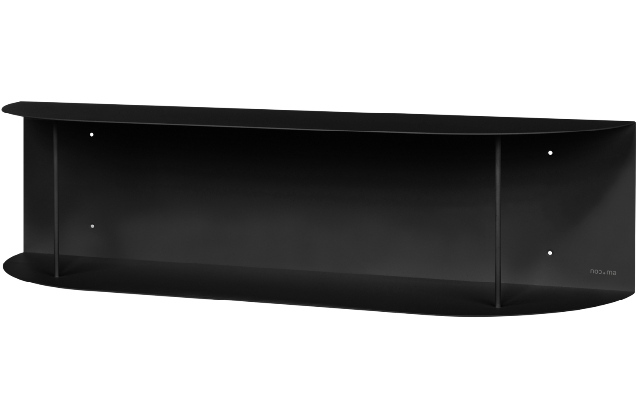 noo.ma Černá kovová nástěnná police Lina 80 x 20 cm noo.ma