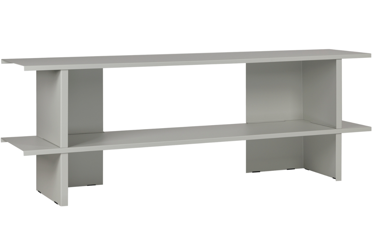 noo.ma Šedá kovová police Hes 160 x 37 cm noo.ma