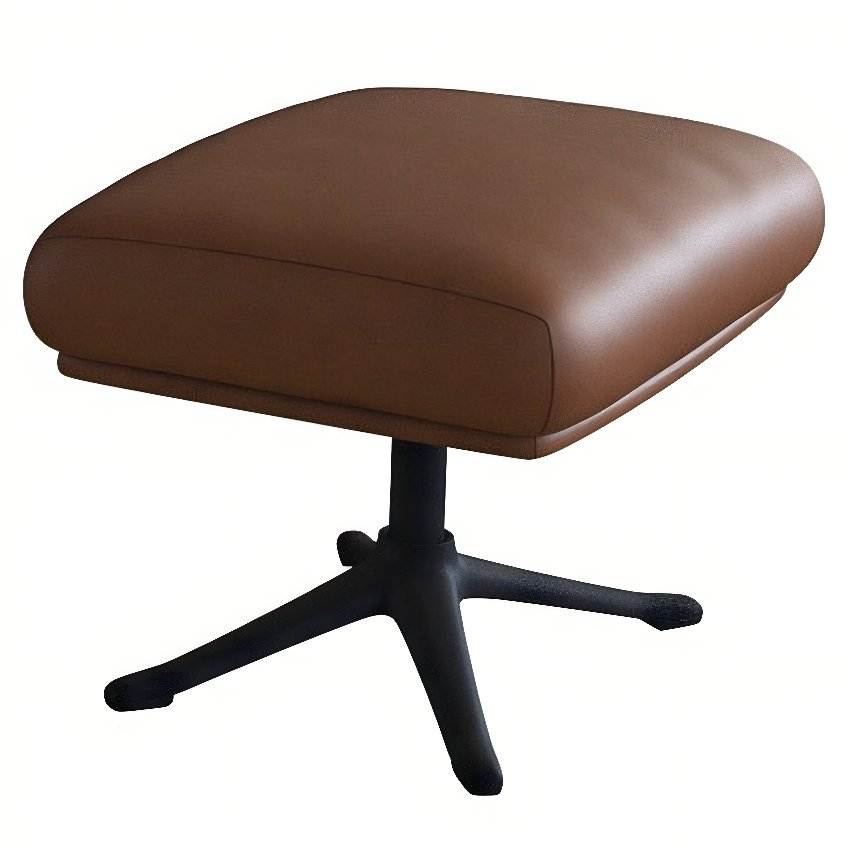 Koňakově hnědá kožená podnožka FLEXLUX MORO 54 x 41 cm Flexlux