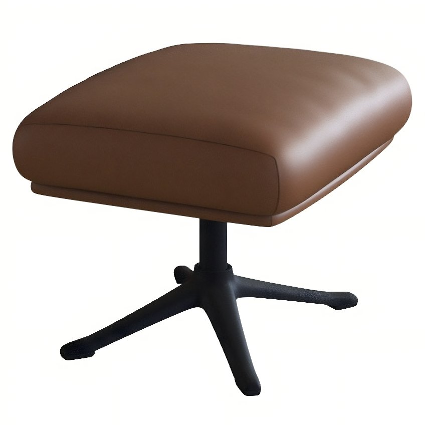 Koňakově hnědá kožená podnožka FLEXLUX SINI 54 x 41 cm Flexlux