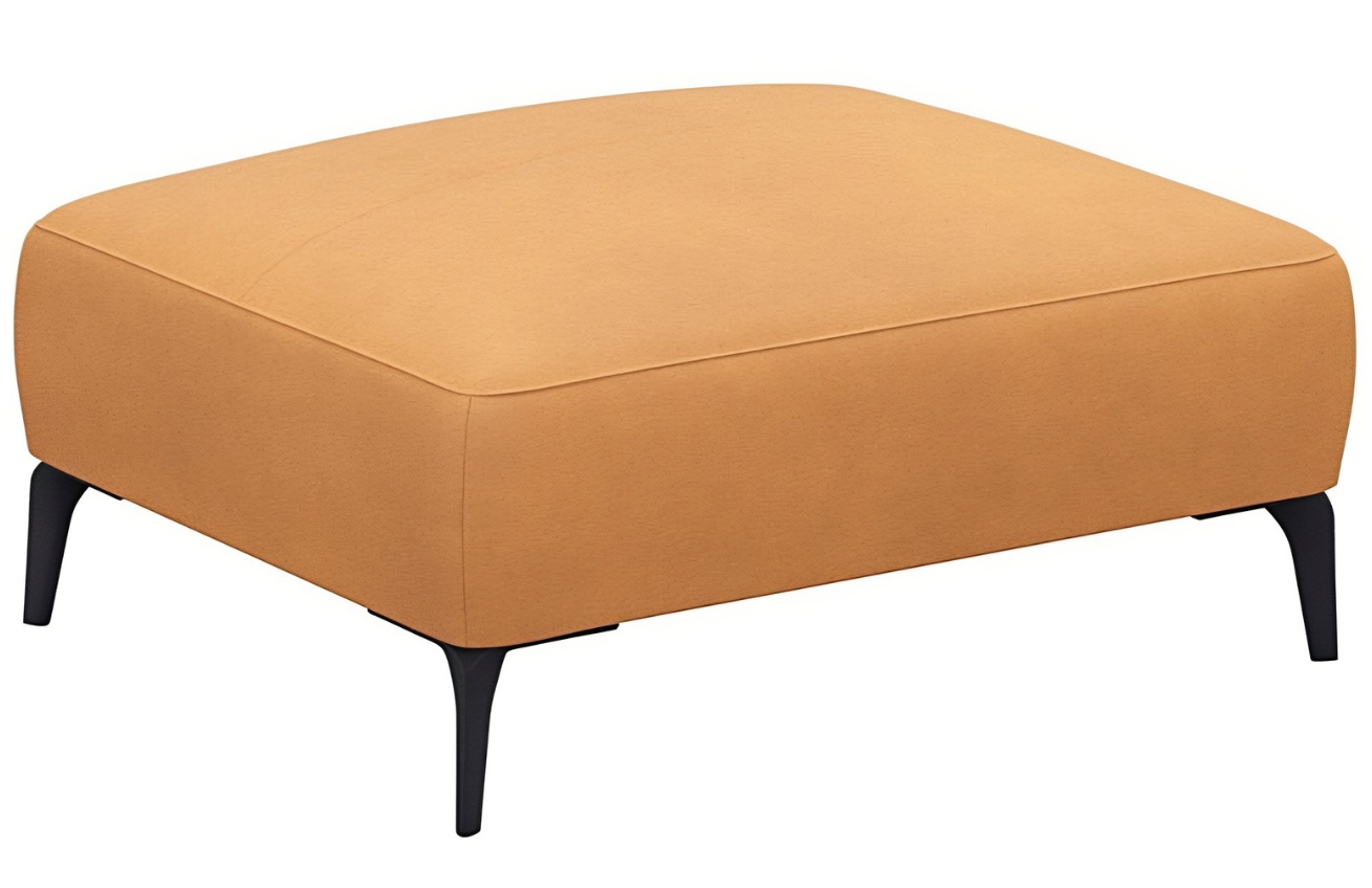 Koňakově hnědá kožená podnožka FLEXLUX VOLUZZI 91 x 71 cm Flexlux