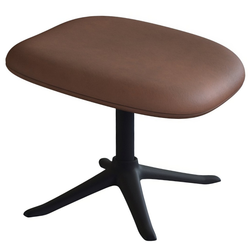 Hnědá kožená podnožka FLEXLUX GHOST II. 53 x 46 cm Flexlux