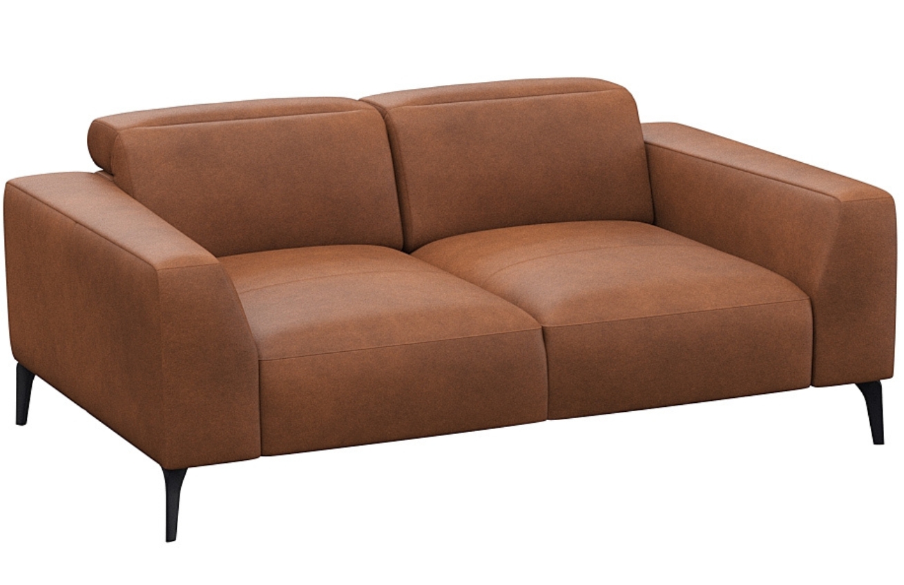 Hnědá kožená dvoumístná pohovka Flexlux Voluzzi 170 cm Flexlux