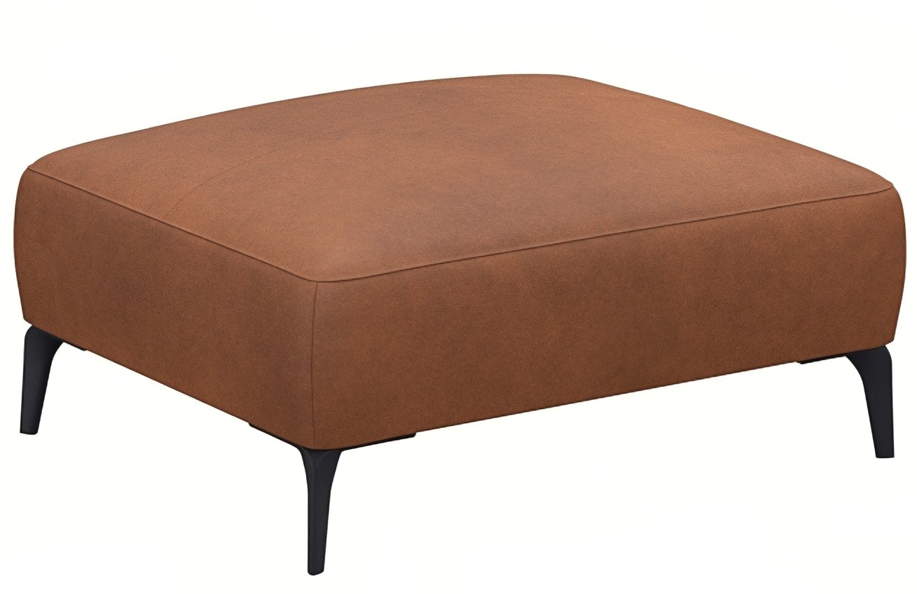 Hnědá kožená podnožka FLEXLUX VOLUZZI 91 x 71 cm Flexlux