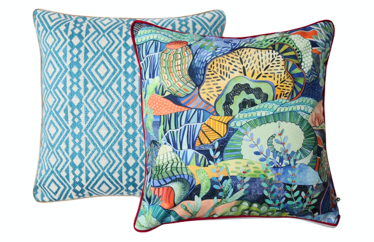 BOHOLOGY Set dvou venkovních povlaků na polštář Marine Aztec X BOHOLOGY