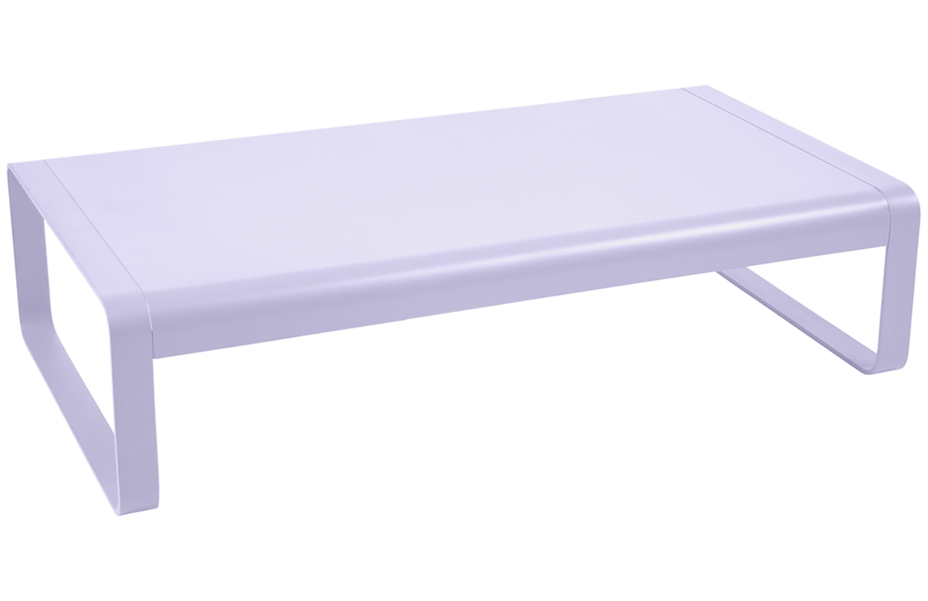 Fialový hliníkový zahradní konferenční stolek Fermob Bellevie 138 x 80 cm Fermob