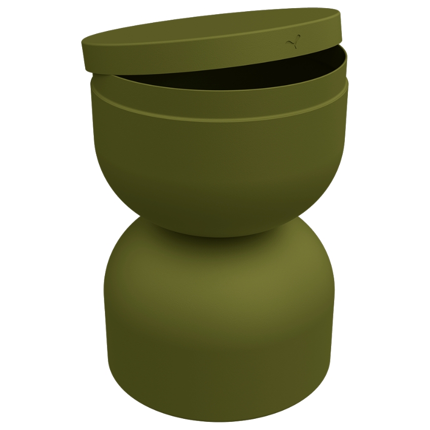 Zelený hliníkový zahradní stolek Fermob Piapolo 32 cm - odstín pesto Fermob