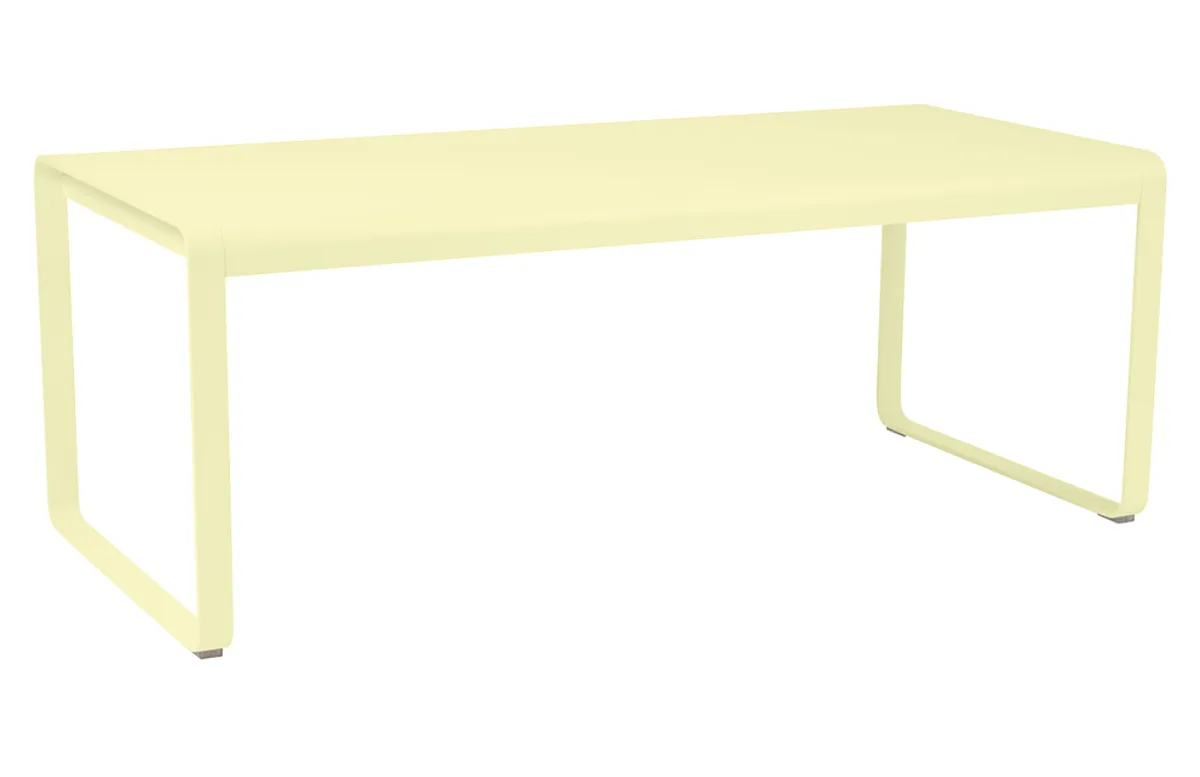 Citronově žlutý kovový stůl Fermob Bellevie 196 x 90 cm