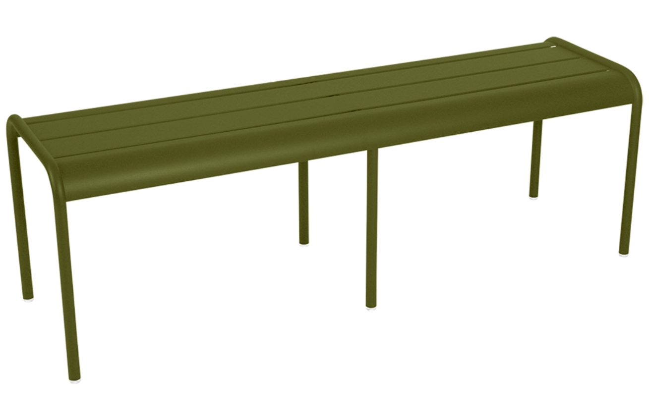 Zelená kovová lavice Fermob Luxembourg 145 cm - odstín pesto Fermob