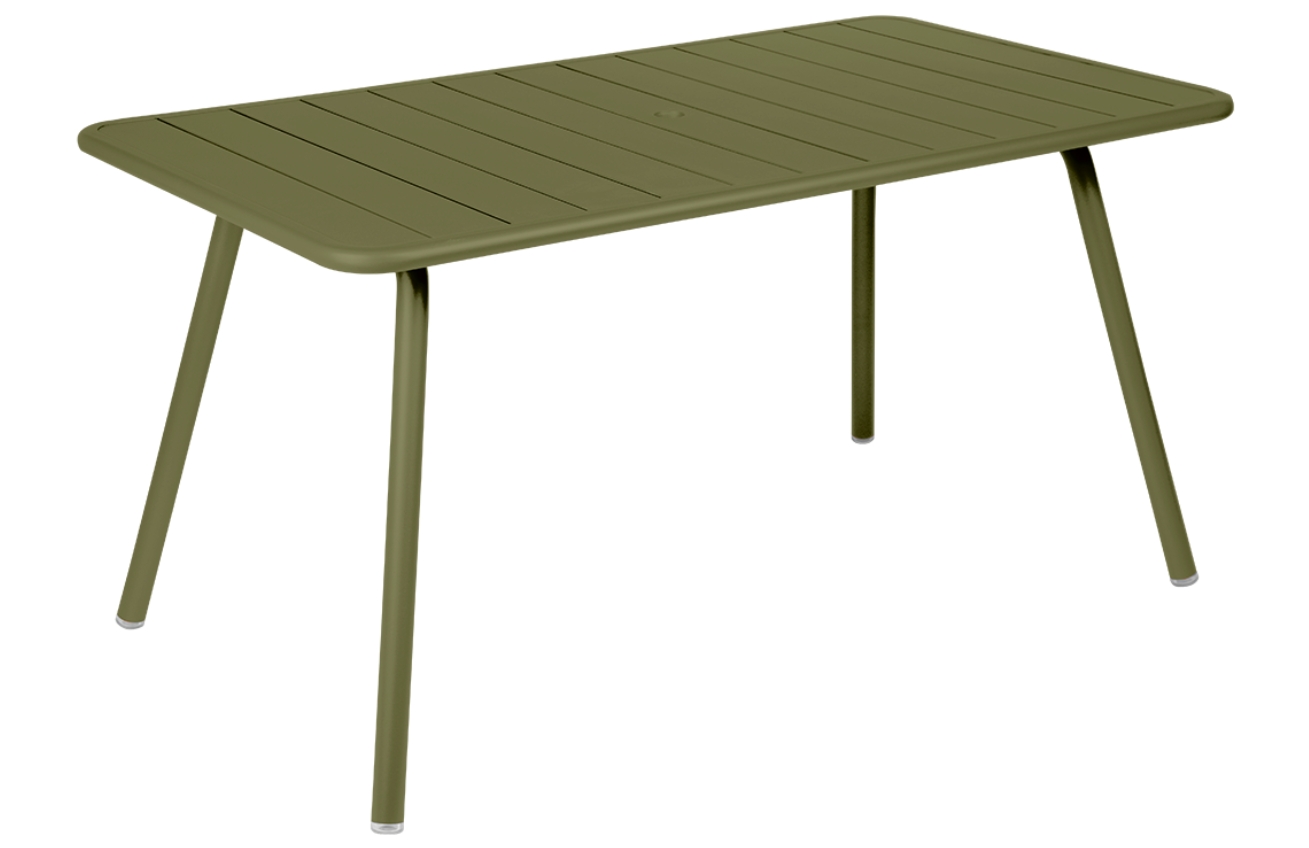 Zelený kovový stůl Fermob Luxembourg 143 x 80 cm - odstín pesto Fermob