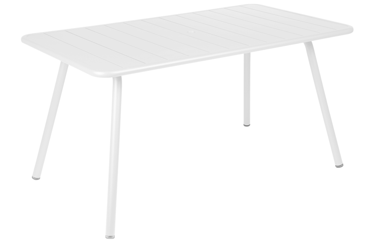 Bílý kovový stůl Fermob Luxembourg 143 x 80 cm Fermob