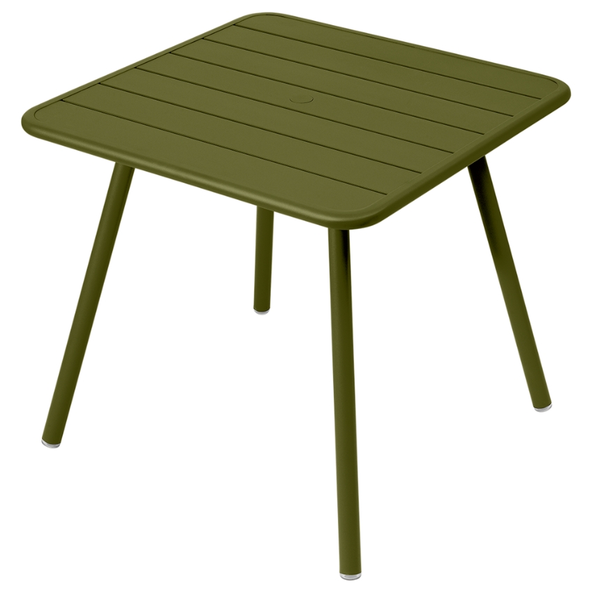 Zelený kovový stůl Fermob Luxembourg 80 x 80 cm - odstín pesto Fermob