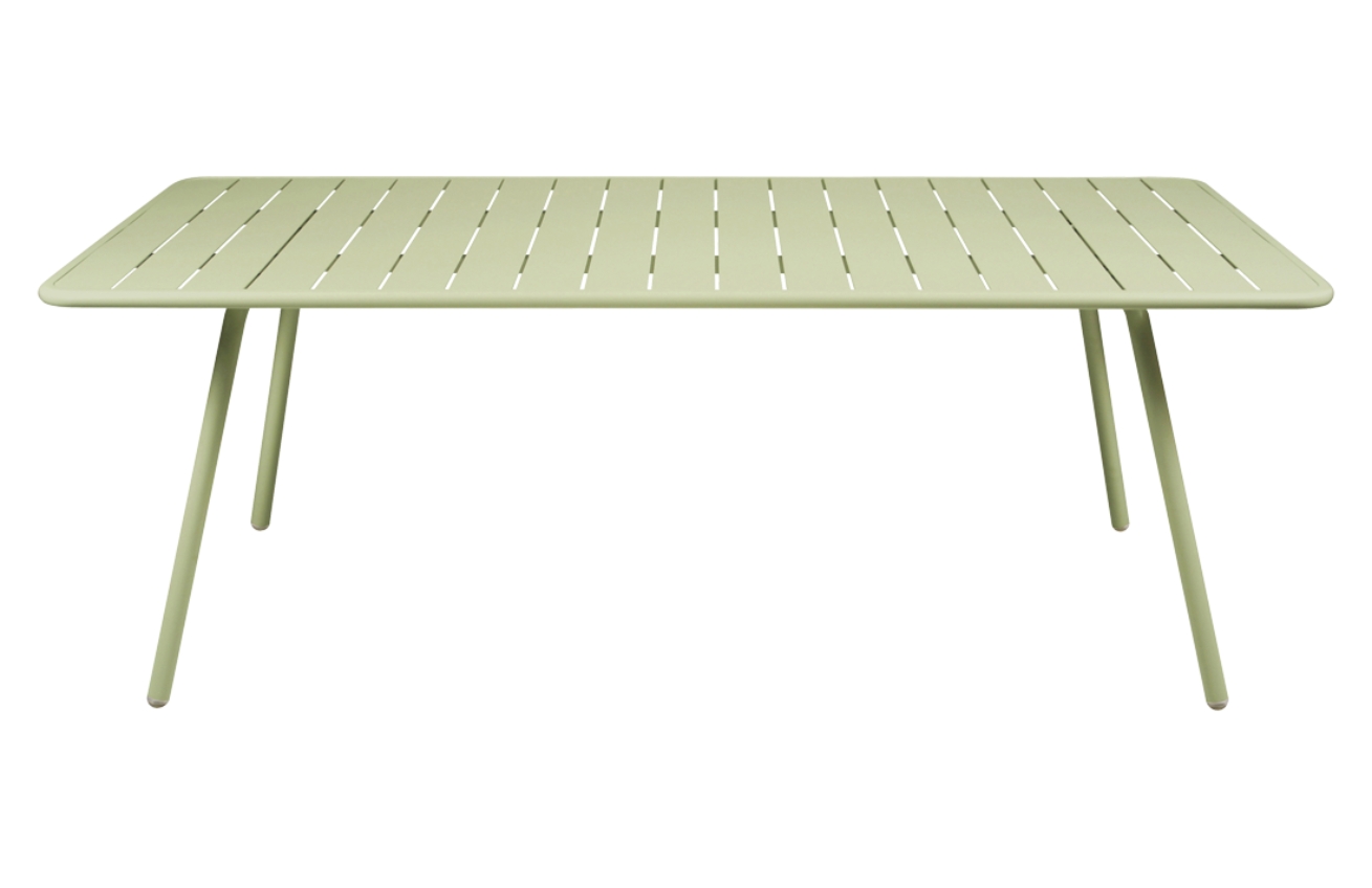 Světle zelený kovový stůl Fermob Luxembourg 207 x 100 cm Fermob