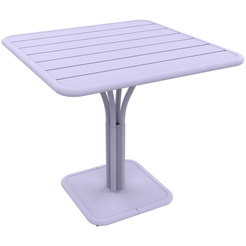 Fialový kovový stůl Fermob Luxembourg Pedestal 80 x 80 cm Fermob