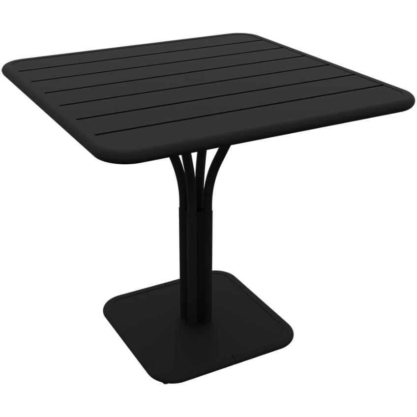 Černý kovový stůl Fermob Luxembourg Pedestal 80 x 80 cm Fermob