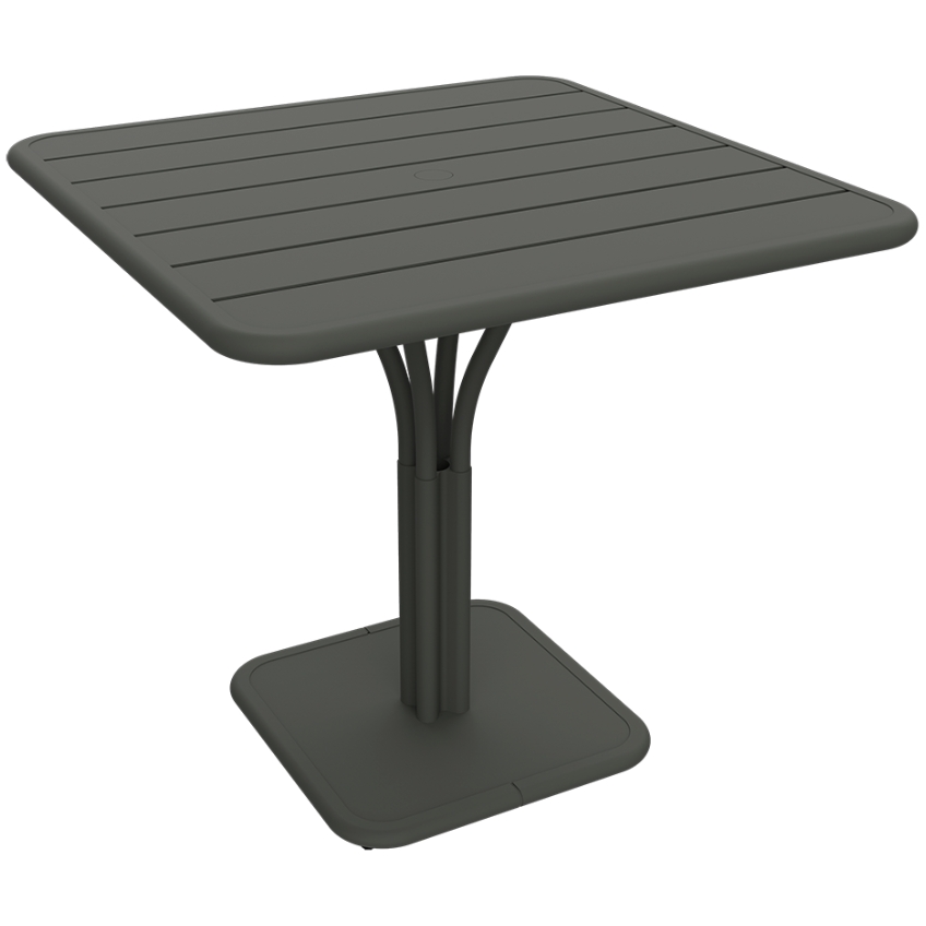 Šedozelený kovový stůl Fermob Luxembourg Pedestal 80 x 80 cm Fermob