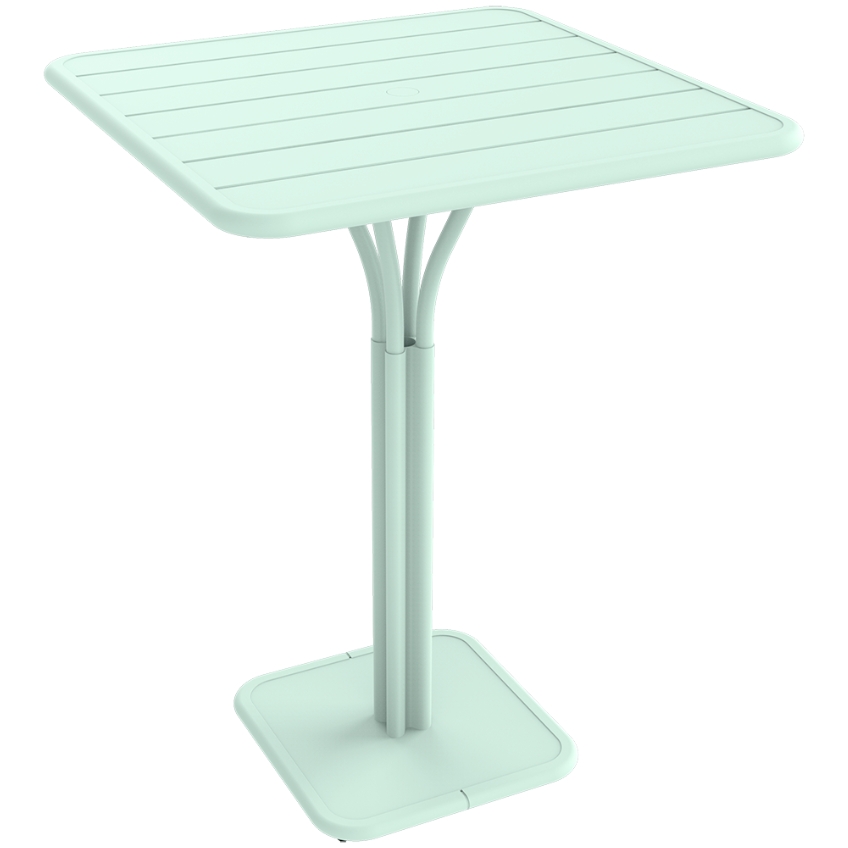 Mátově zelený kovový barový stůl Fermob Luxembourg Pedestal 80 x 80 cm Fermob
