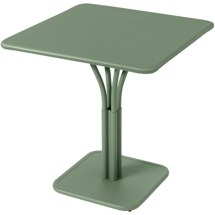 Kaktusově zelený kovový stůl Fermob Luxembourg Pedestal 71 x 71 cm Fermob