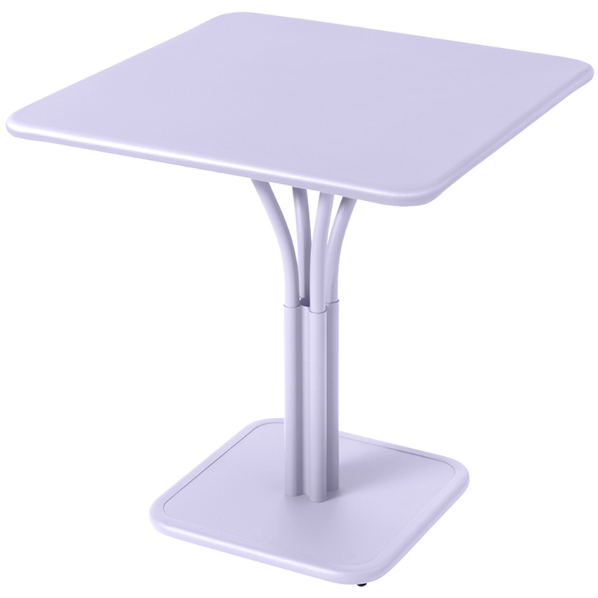 Fialový kovový stůl Fermob Luxembourg Pedestal 71 x 71 cm Fermob