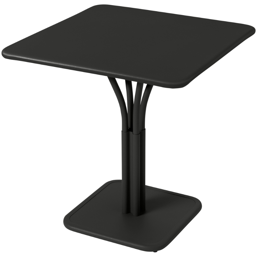 Černý kovový stůl Fermob Luxembourg Pedestal 71 x 71 cm Fermob