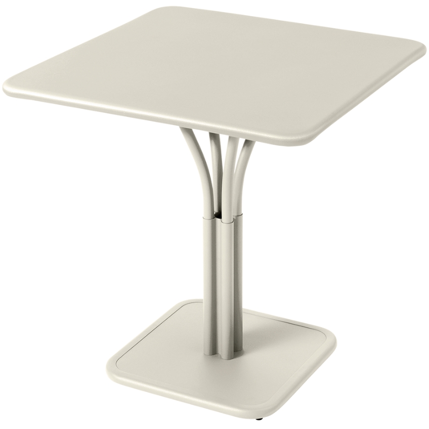 Světle šedý kovový stůl Fermob Luxembourg Pedestal 71 x 71 cm Fermob