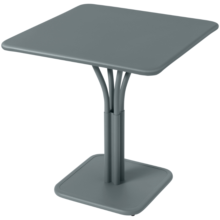 Šedý kovový stůl Fermob Luxembourg Pedestal 71 x 71 cm Fermob