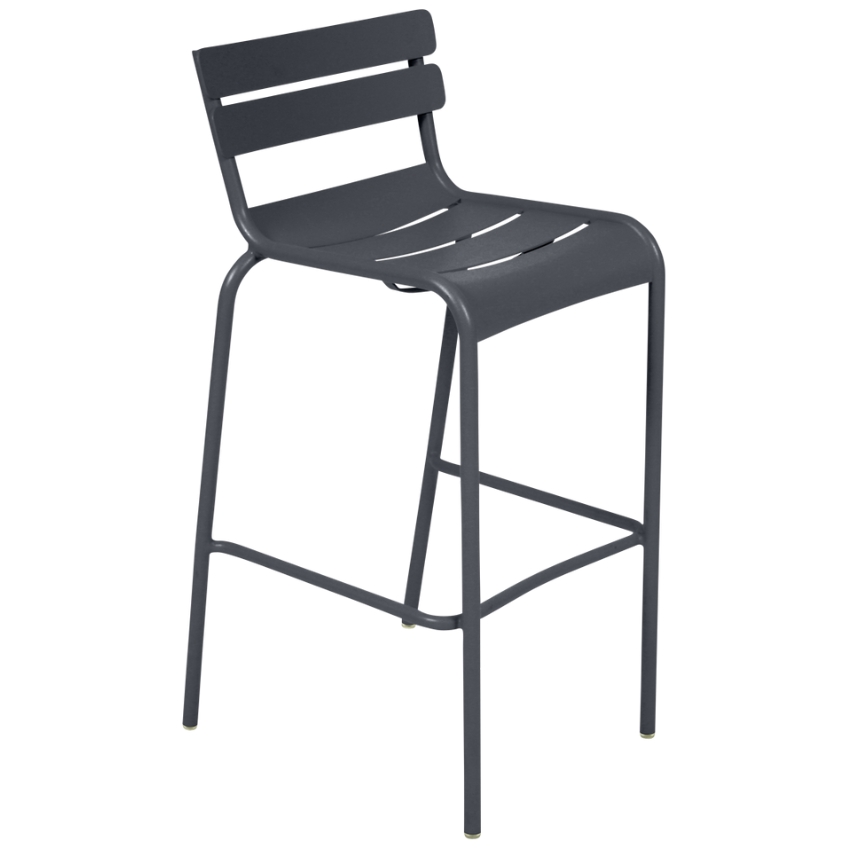 Antracitová kovová barová židle Fermob Luxembourg 80 cm Fermob