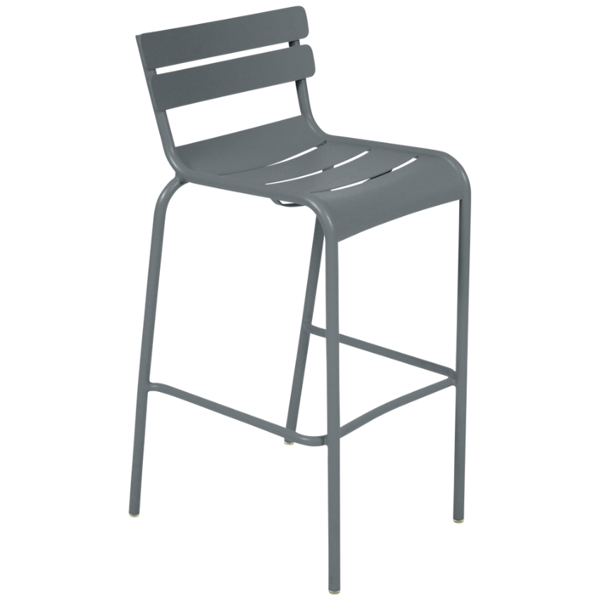 Šedá kovová barová židle Fermob Luxembourg 80 cm Fermob