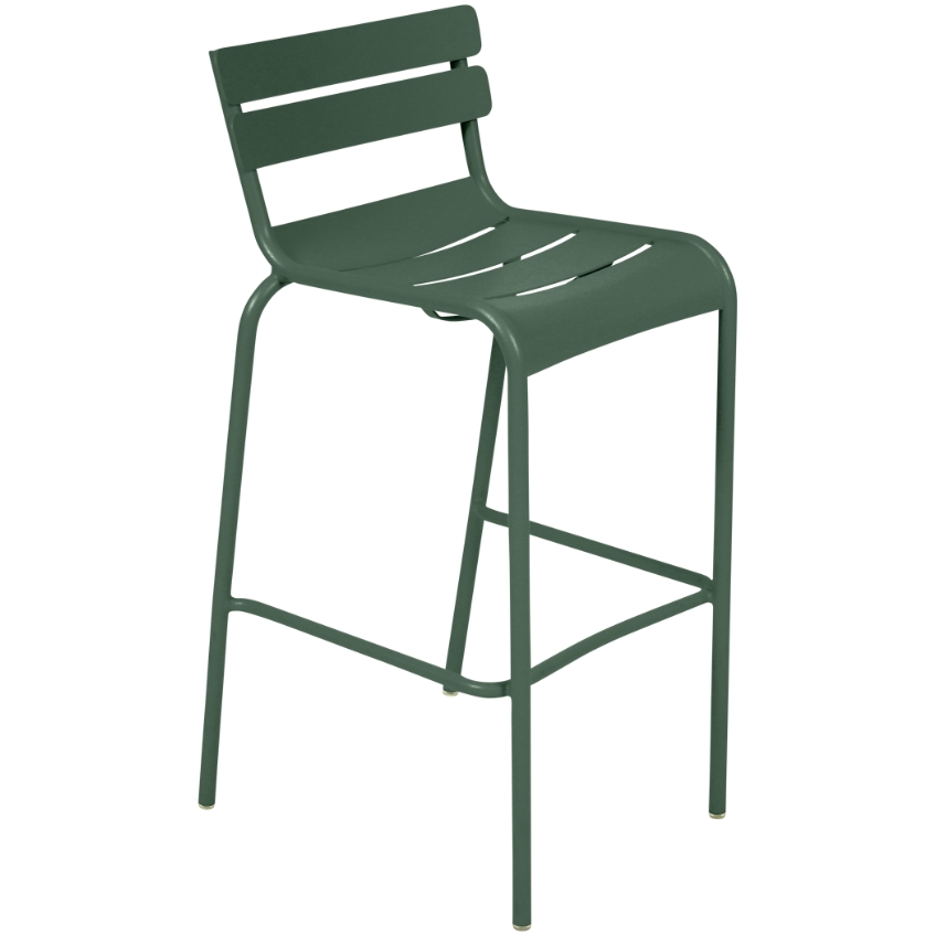 Tmavě zelená kovová barová židle Fermob Luxembourg 80 cm Fermob