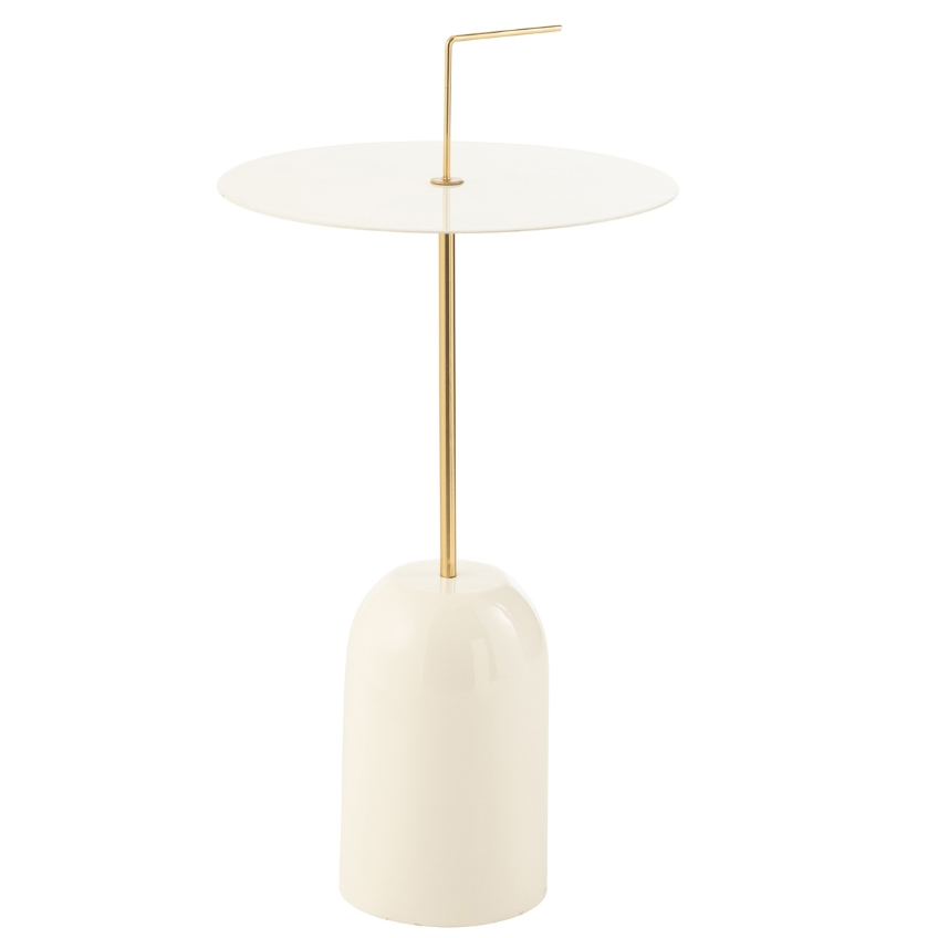 Bílo-zlatý kovový odkládací stolek J-line Sides 30 cm J-line