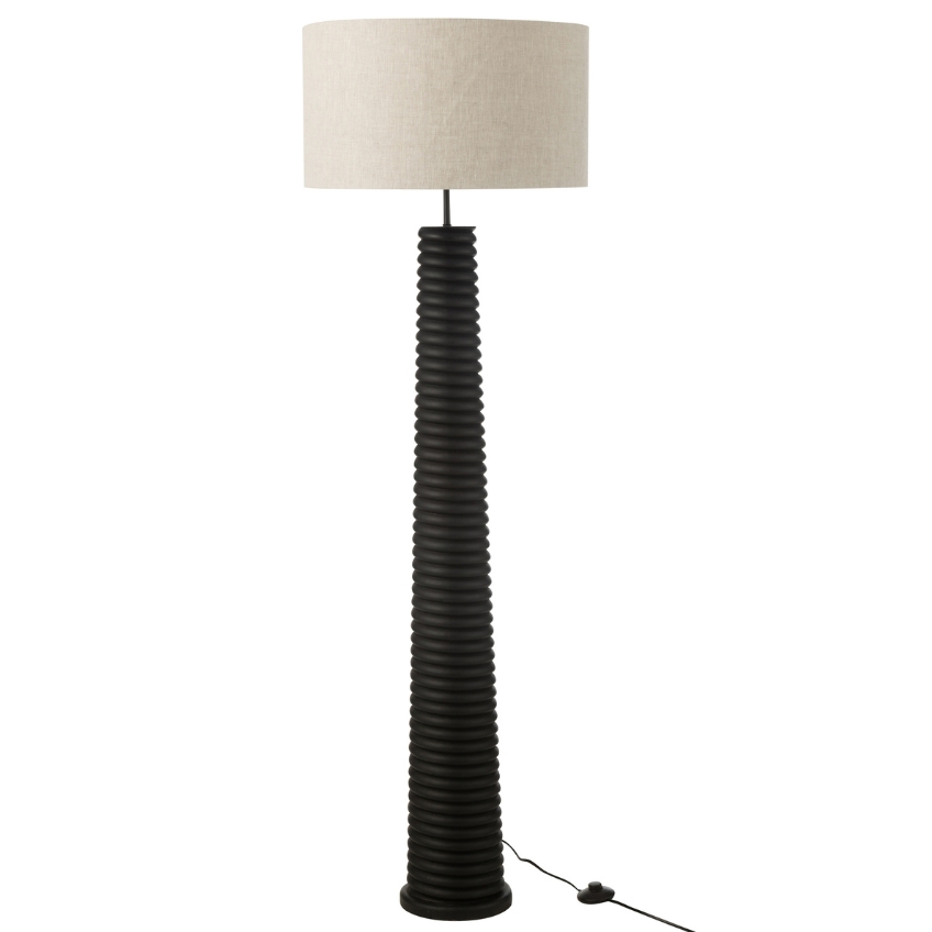 Černá dřevěná stojací lampa J-line Ailan 160 cm J-line
