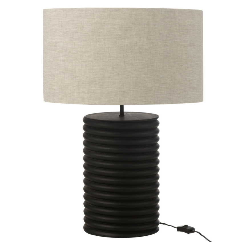 Černá dřevěná stolní lampa J-line Ailan 70 cm J-line