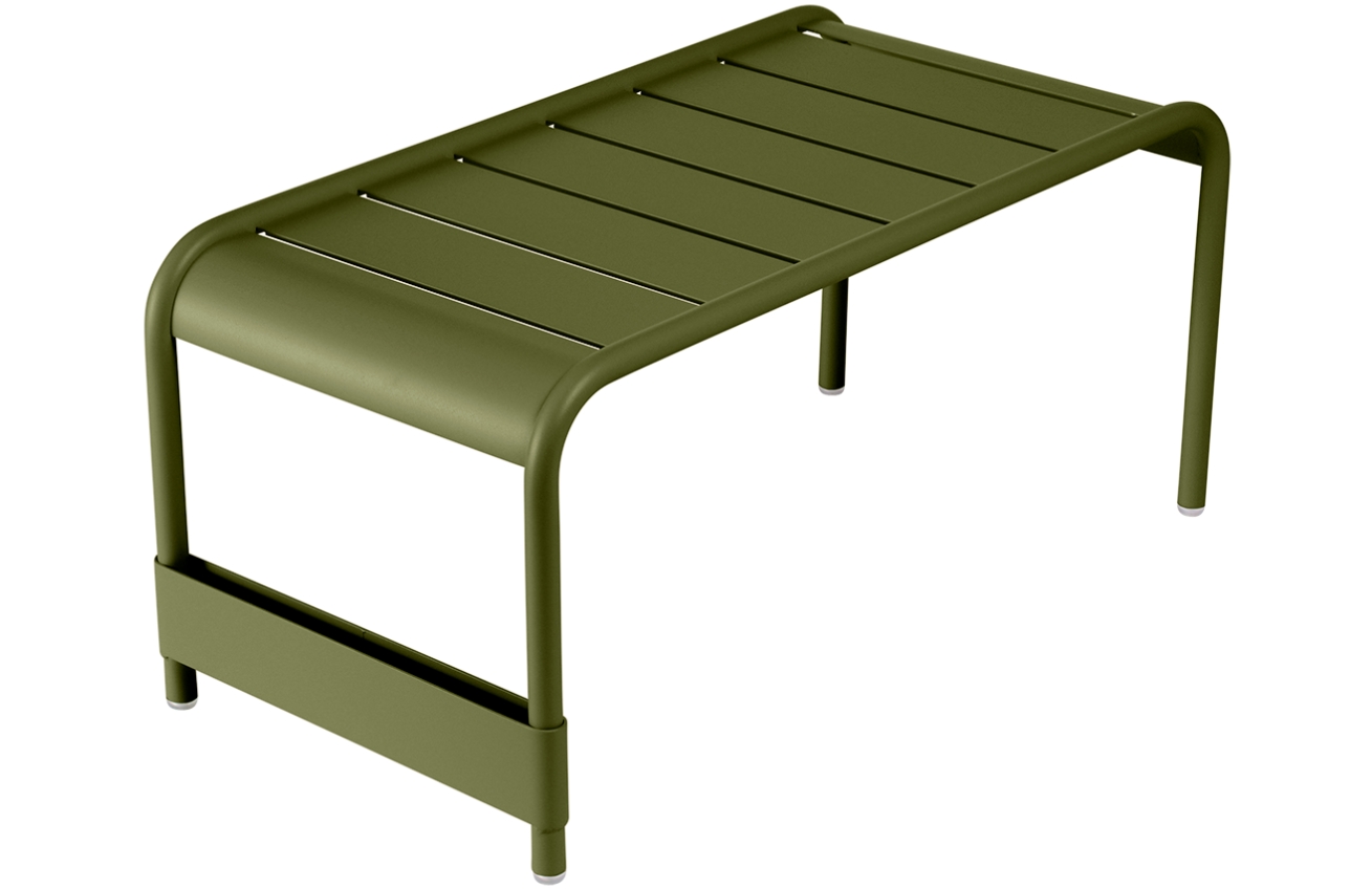 Zelený kovový zahradní konferenční stolek Fermob Luxembourg 86 x 44 cm - odstín pesto Fermob