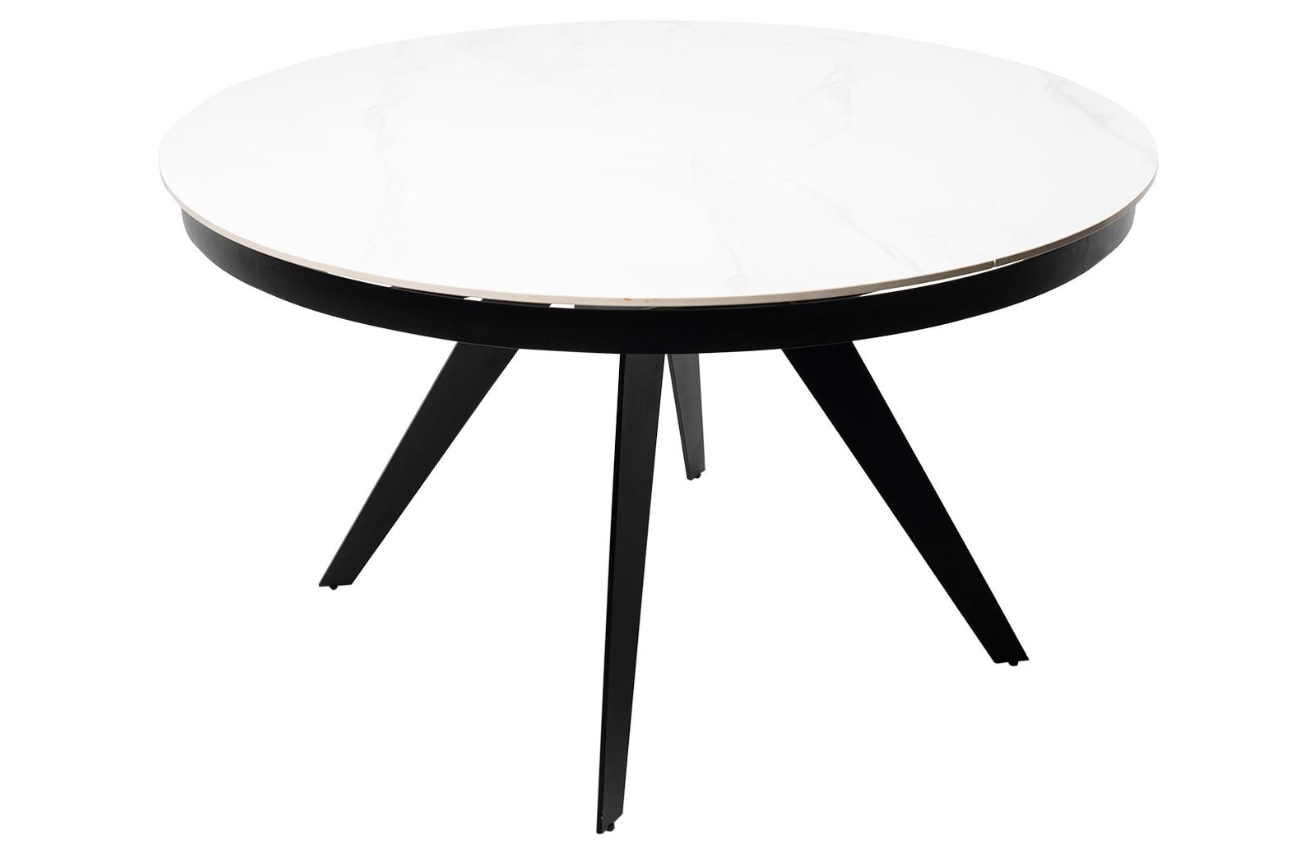 Bílý rozkládací jídelní stůl Somcasa Luna 130/180 x 130 cm Somcasa