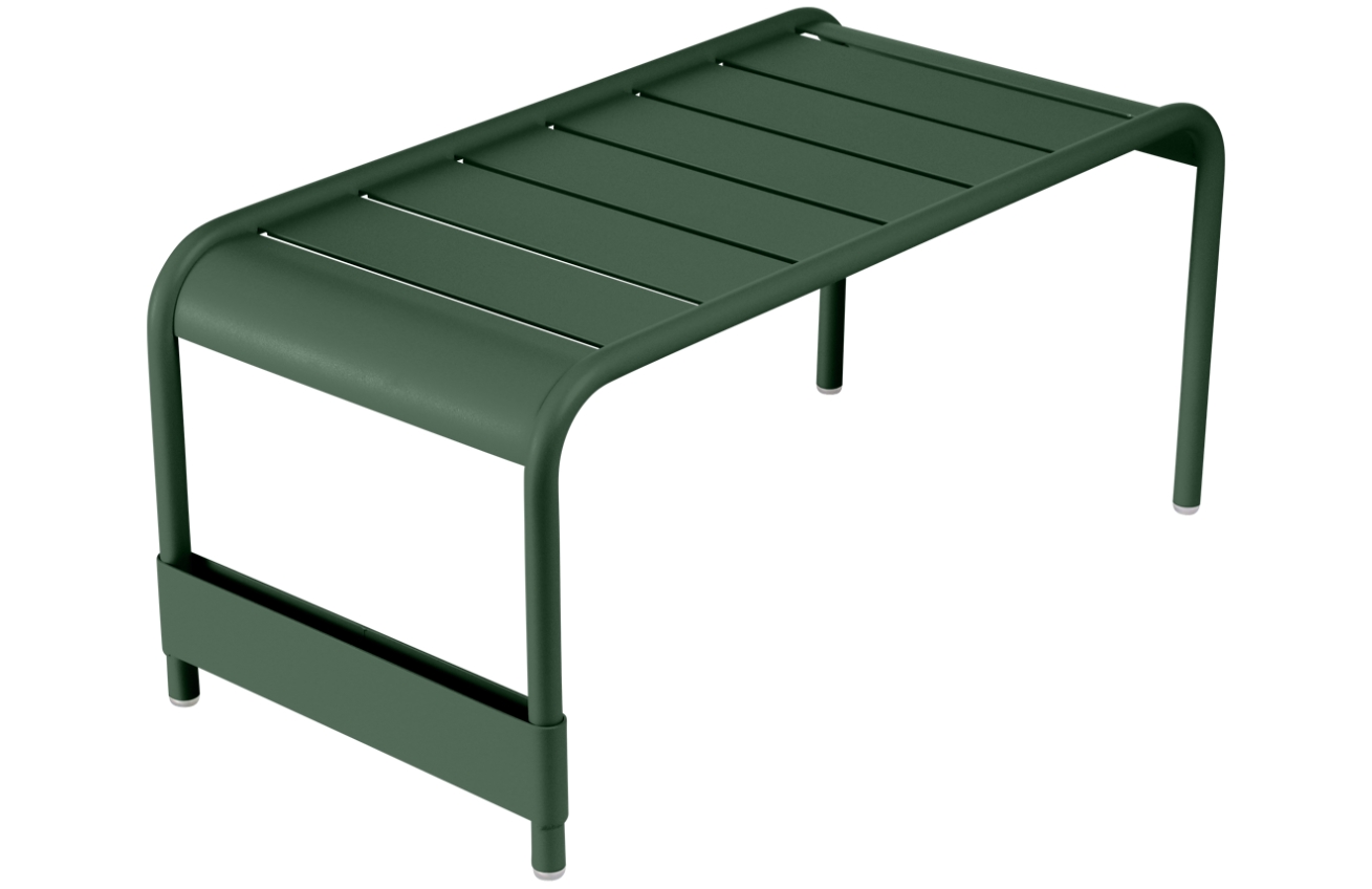 Tmavě zelený kovový zahradní konferenční stolek Fermob Luxembourg 86 x 44 cm Fermob