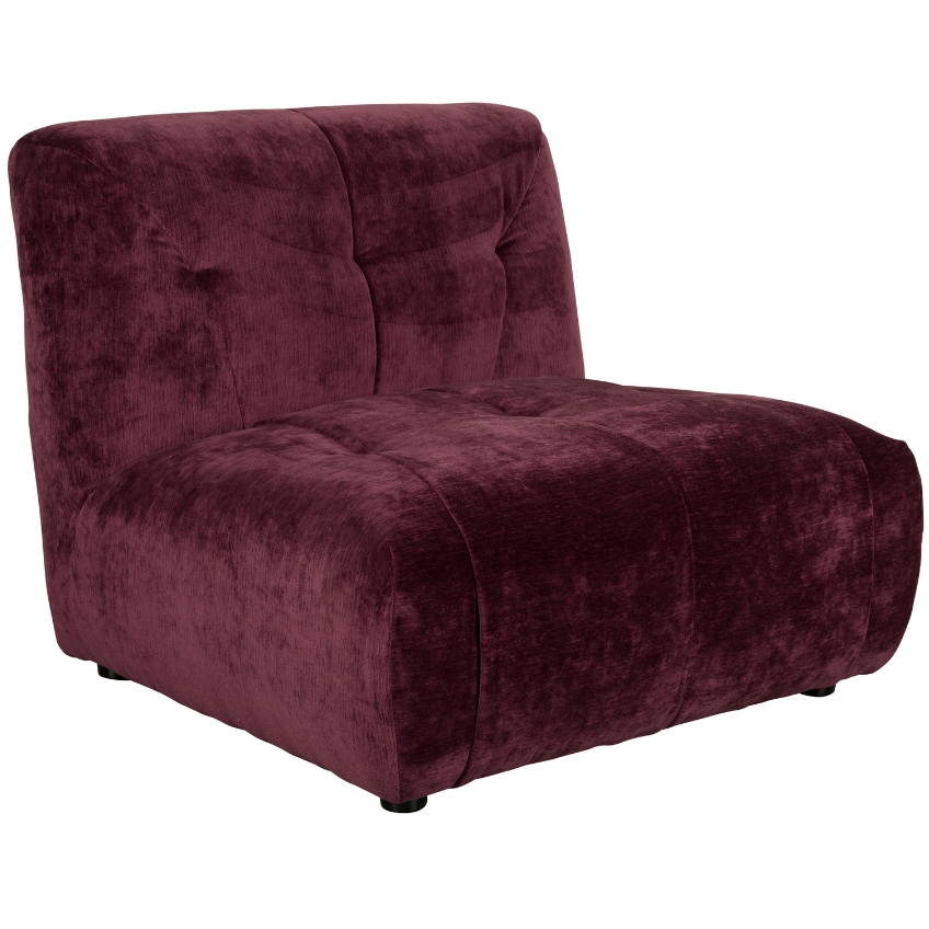 Fialový sametový modul DUTCHBONE GIADA 92 x 91 cm Dutchbone