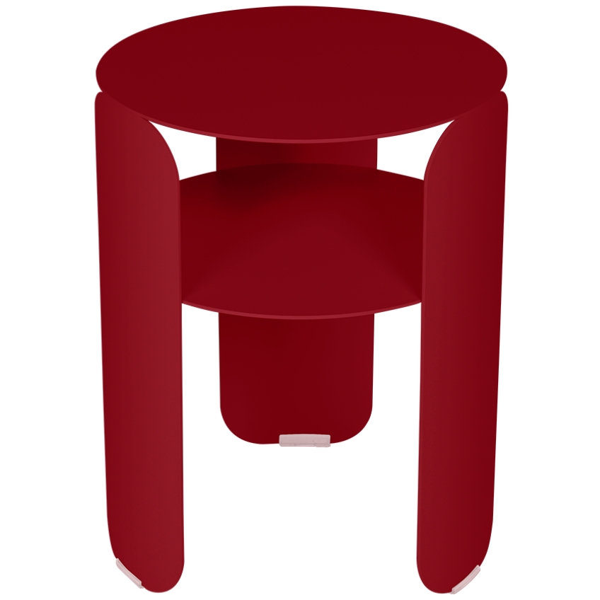 Červený kovový zahradní odkládací stolek Fermob Bebop 35 cm Fermob