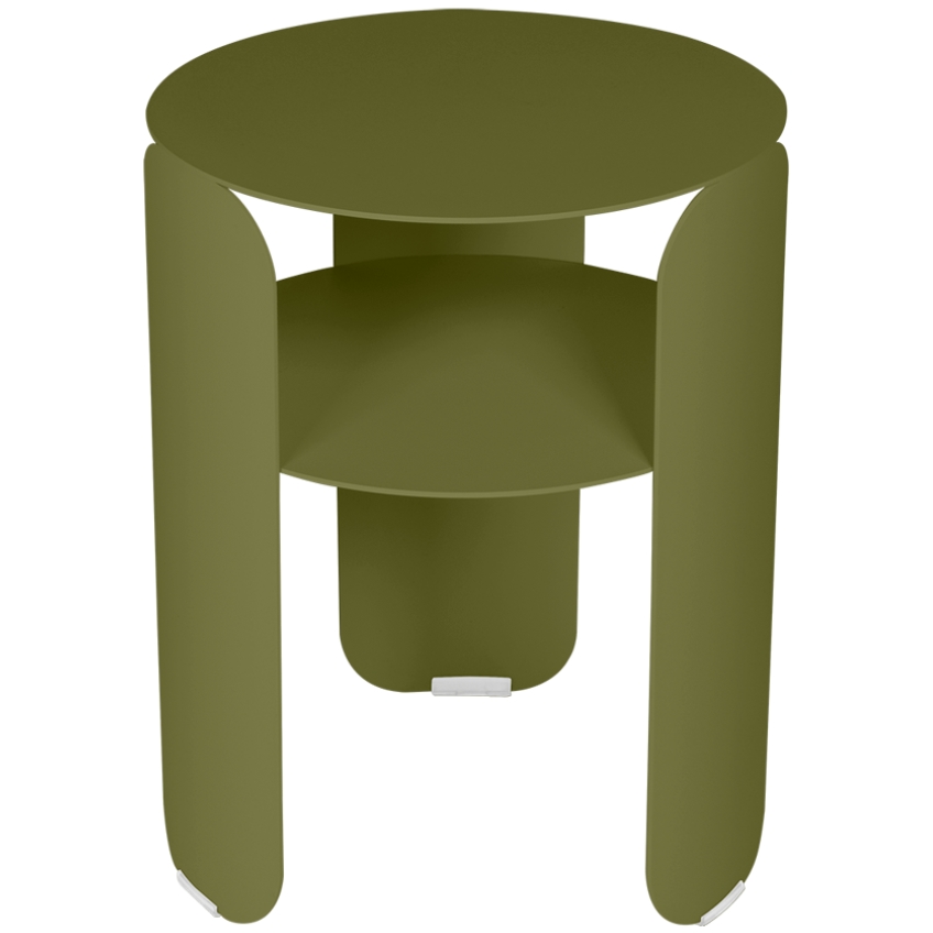 Zelený kovový zahradní odkládací stolek Fermob Bebop 35 cm - odstín pesto Fermob